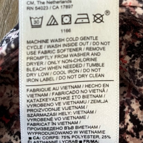 Athleta Elation 7/8 Tight Leggings - Multicolored Paint Splatter Pattern Large - Picture 8 of 12